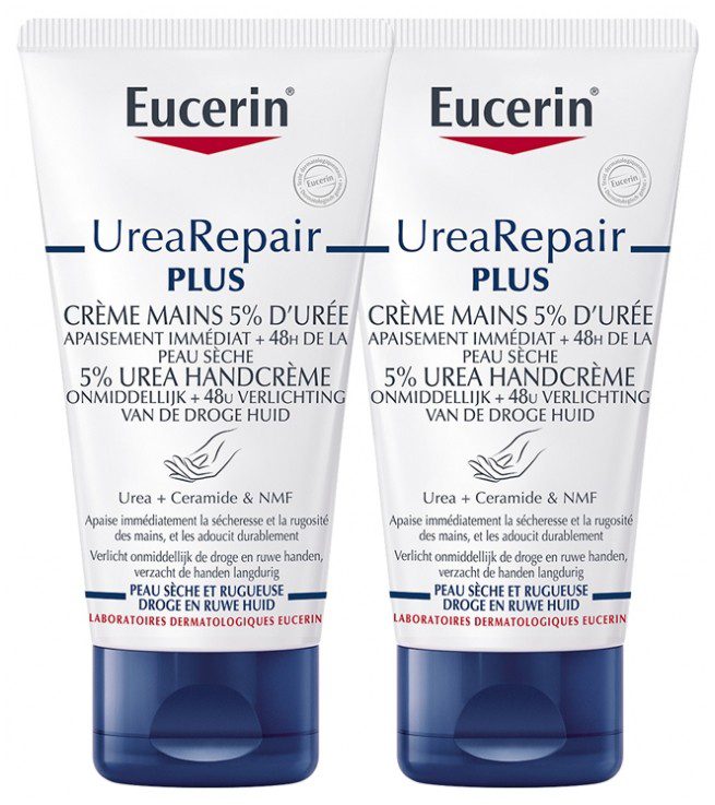 Eucerin - Crème mains 5% d'urée lot de 2x75ml