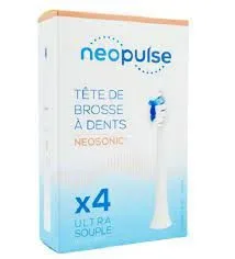 Neopulse - Tête de brosse à dents x4 extra souple
