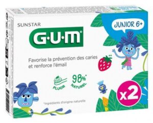 GUM - Dentifrice enfant prévention caries lot de 2x50 ml