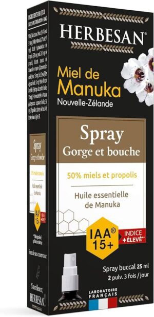 Herbesan - Spray gorge et bouche miel de manuka 25ml