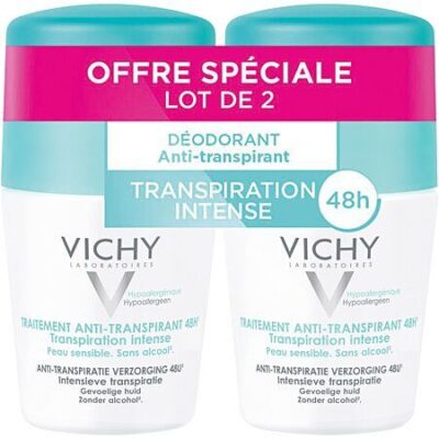 Vichy - Déodorant transpiration intense lot de 2x50ml