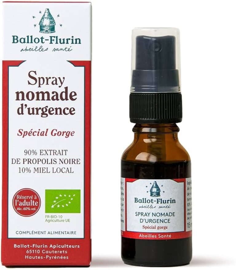 Ballot-Flurin - Spray nomade d'urgence spécial gorge Propolis noire/miel 15ml