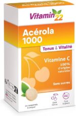 Vitamin 22 - Acérola 1000 Vitamine C 100% naturelle 24 comprimés