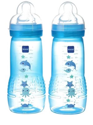 Mam - Biberons easy active 6+ mois débit très rapide lot de 2x330ml