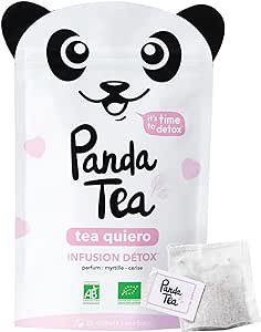 Panda tea - Inufsion détox tea quiero parfum myrtille/cerise 28 sachets