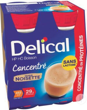 Delical - Boisson concentré HP HC goût noisette 4x200ml