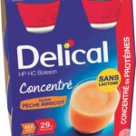 Delical - Boisson concentré HP HC goût pêche-abricot 4x200ml