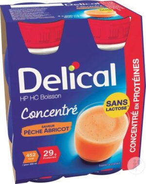 Delical - Boisson concentré HP HC goût pêche-abricot 4x200ml
