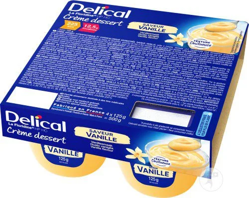 Delical - Crème dessert HP HC la floridine goût vanille 4x125g