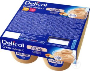 Delical - Crème dessert la floridine HP HC goût praliné 4x125g