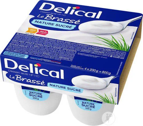 Delical - Brassé HP HC goût nature sucré 4x200g