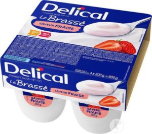 Delical - Brassé HP HC goût fraise 4x200g