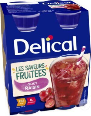 Delical - Boisson fruitée goût raisin 4x200ml