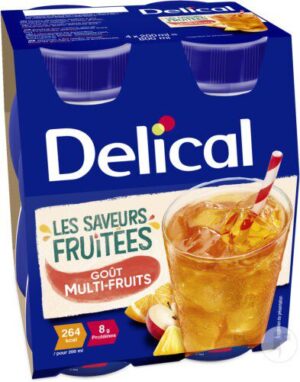 Delical - Boisson fruitée goût multi-fruits 4x200ml
