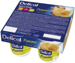 Delical - Dessert fruité nutra'pote goût pomme 4x125g