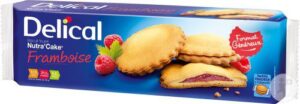 Delical - Biscuit fourré nutra'cake goût framboise 3x3 pièces