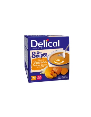 Delical - Soupe protéiné de potiron/patates douce et crème 4x200ml