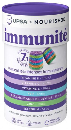 Upsa - Gummies immunité Vitamine D, C, E... 30 gummies
