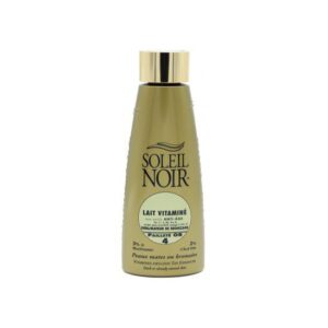 Soleil noir - Lait vitaminé anti-âge pailleté or SPF4