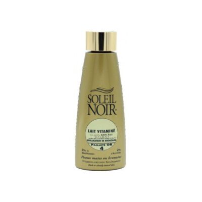 Soleil noir - Lait vitaminé anti-âge pailleté or SPF4