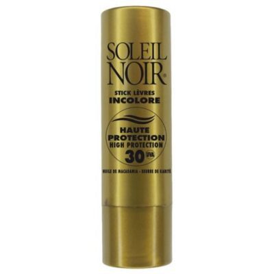 Soleil noir - Stick lèvre incolore parfum vanille SPF30