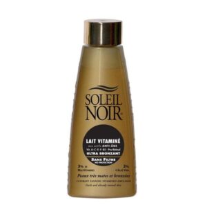 Soleil noir - Lait vitaminé anti-âge ultra bronzant sans filtre 150ml