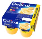 Delical - Crème dessert HP HC sans lactose goût vanille 4x200g