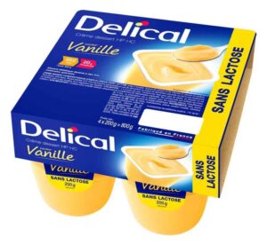 Delical - Crème dessert HP HC sans lactose goût vanille 4x200g