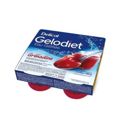 Delical - Gelodiet eau gélifiée goût grenadine 4x120g