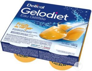 Delical - Gelodiet eau gélifiée goût fruits du verger 4x120g