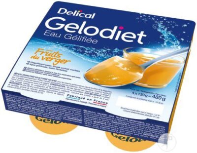 Delical - Gelodiet eau gélifiée goût fruits du verger 4x120g