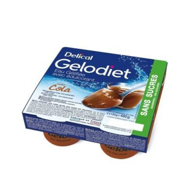 Delical - Gelodiet eau gélifiée goût cola sans sucres 4x120g