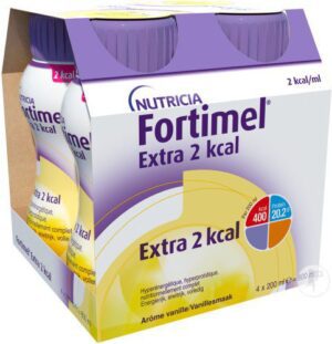 Fortimel - Extra 2Kcal Complément Nutritionnel Oral Arôme Vanille Flacons 4x200ml