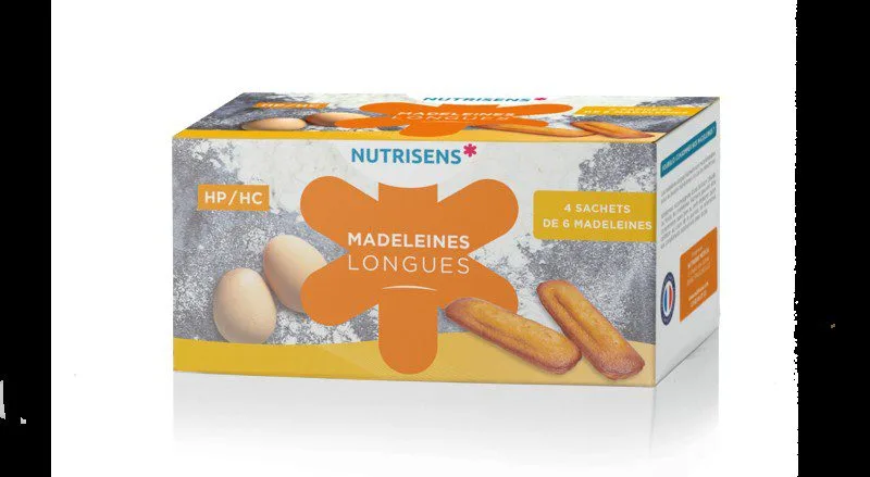Nutrisens - Madeleines longues riche en protéine/calories 4x6sachets