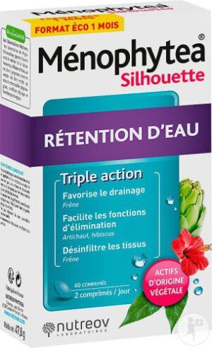 Ménophytea - Formule drainante rétention d'eau 60 comprimés