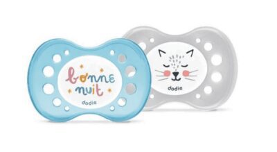 Dodie 2 sucettes anatomiques nuit dodo les animaux x2 18 mois et +