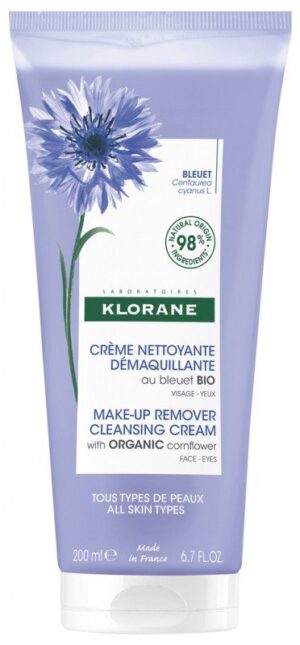 Klorane - Crème nettoyante démaquillante au bleuet BIO 200ml