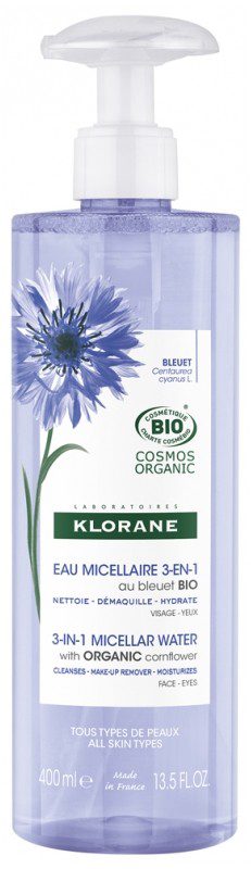 Klorane - Eau micellaire 3-en-1 au bleuet 400ml