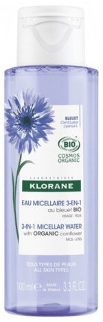 Klorane - Eau micellaire 3-en-1 auj bleuet BIO 100ml