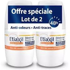 Etiaxil-Déodorant Douceur 24H Roll-On Lot de 2 x 50 ml