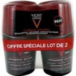 Vichy-Homme Clinical Control Déodorant Détranspirant Anti-Odeur 96H Roll-On Lot de 2 x 50 ml