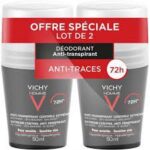 Vichy - Homme Déodorant Anti-Transpirant 72H Contrôle Extrême Roll-On Lot de 2 x 50 ml