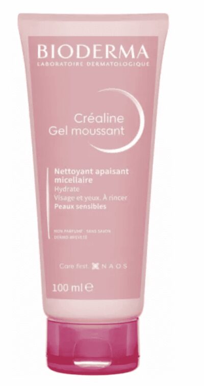 BIODERMA Créaline Gel Moussant 100ml - Nettoyant Micellaire Apaisant Hydratant - Peaux Sensibles