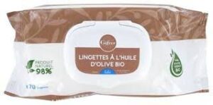 Gifrer - Lingettes à l'Huile d'Olive Vierge 70 Lingettes