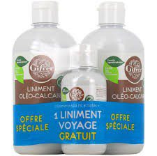 Gifrer - Liniment Oléo-calcaire Stabilisé Lot de 2 x 500 ml + 1 Liniment Voyage 100 ml Offert