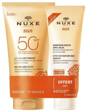 Nuxe - Sun Lait Solaire Fondant SPF50 150 ml + Shampoing Douche Après-Soleil 100 ml Offert