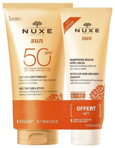 Nuxe - Sun Lait Solaire Fondant SPF50 150 ml + Shampoing Douche Après-Soleil 100 ml Offert