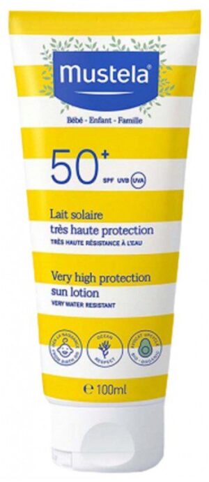 Mustela - Lait Solaire Très Haute Protection Bébé-Enfant-Famille SPF50+ 100 ml