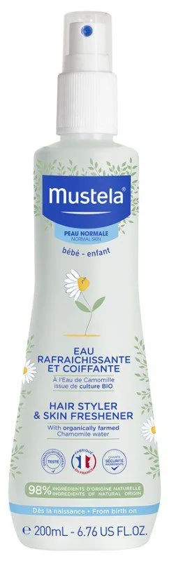 Mustela - Eau Rafraîchissante et Coiffante à l'Eau de Camomille Bio 200 ml