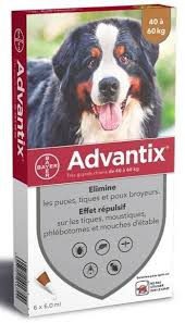Advantix - Grand Chien 40 à 60 kg 6 Pipettes